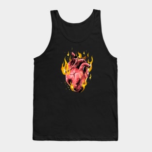 Hearth on Fire emoji Tank Top